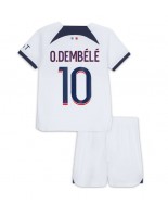 Paris Saint-Germain Ousmane Dembele #10 Venkovní dres pro děti 2023-24 Krátký Rukáv (+ trenýrky)